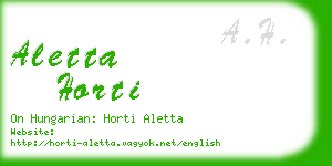 aletta horti business card